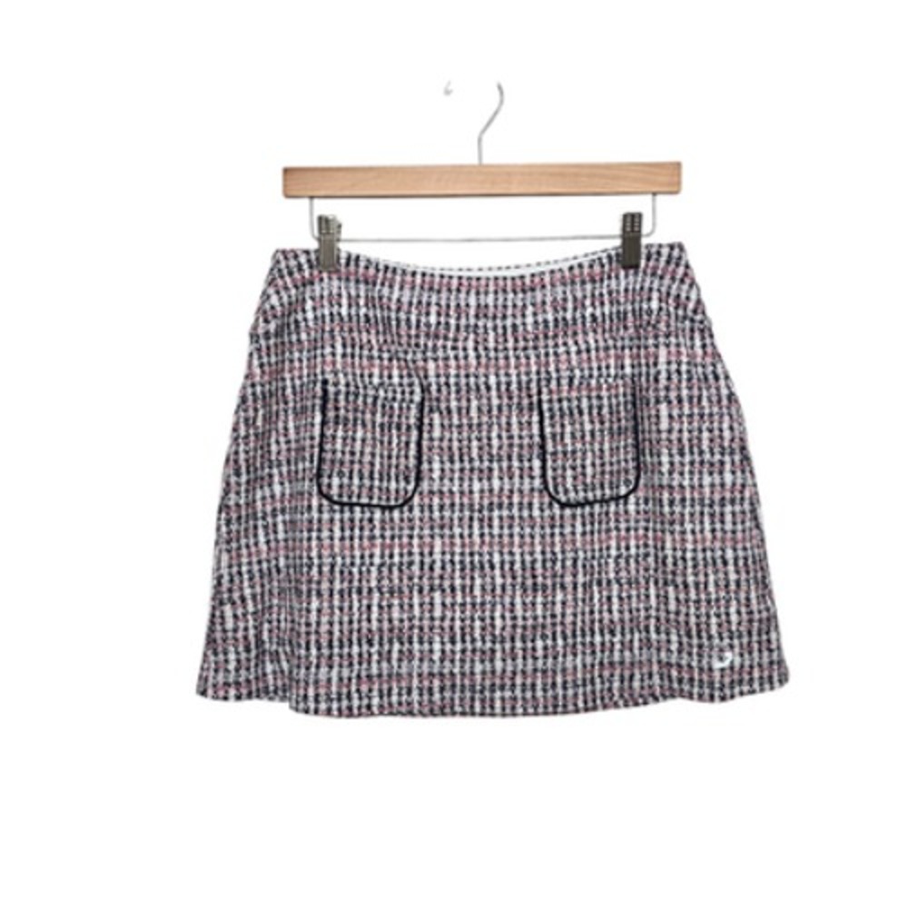 Foray Golf Skort Womens Large Navy Pink‎ Tweed Plaid Built-In Shorts Pockets